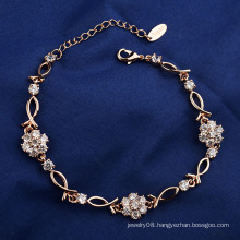 Attractive chunky snowflake fake diamond bracelet nice zircon bracelet jewelry for girls